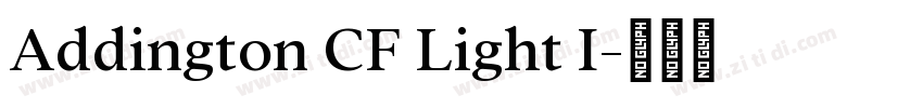 Addington CF Light I字体转换